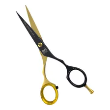 Tesoura Profissional Rai 5.5 Fio Laser Cabeleireiro Cor Dourada Com Preto Foto mini 2