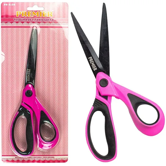 Tesoura Rosa Costura Uso Geral Titanium Não Perde O Corte Foto 1
