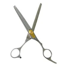 Tesoura Semi Dentada Profissional Pet Para Banho E Tosa 16cm Foto  mini 1