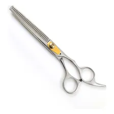 Tesoura Semi Dentada Profissional Pet Para Banho E Tosa 16cm Foto mini  3