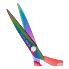 Tesoura Titanium Colors Okachi 21,5cm Para Tecidos Uso Geral Cor Vermelho Foto mini 3