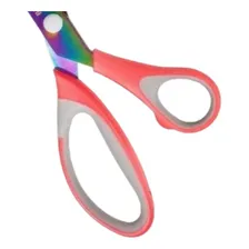 Tesoura Titanium Colors Okachi 21,5cm Para Tecidos Uso Geral Cor Vermelho Foto mini 2