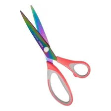 Tesoura Titanium Colors Okachi 21,5cm Para Tecidos Uso Geral Cor Vermelho Foto mini 1