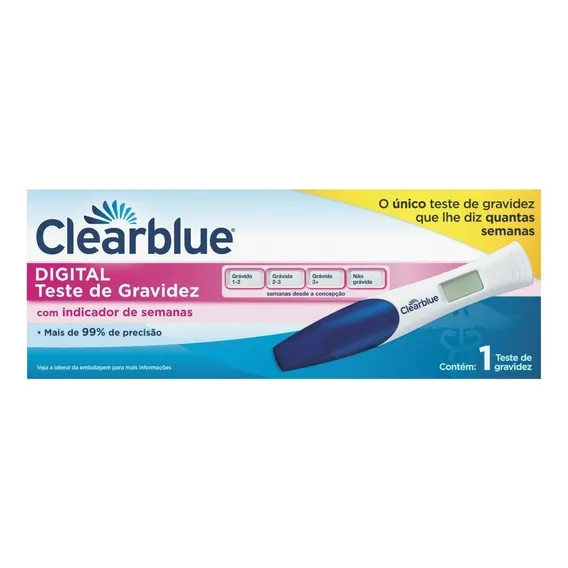 Teste Digital Mostra Quantas Semanas De Gravidez Clearblue Foto 1