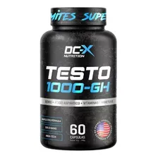 Testo 1000-Gh Ácido Aspártico Boro 60 Caps Dc-x Nutrition Sabor Sem Sabor Foto  mini 1