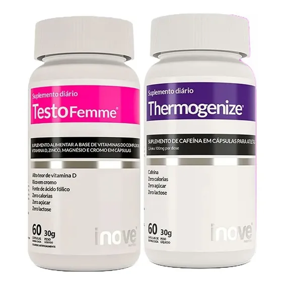 Testofemme Thermogenize Femme 60 Caps - Inove Nutrition Sabor Sem Sabor Foto 1