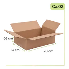 The box 100 caixa papelão correio sedex 20x13x6 s cor parda Foto mini  3