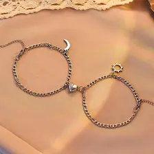 Things Nerd Pulseiras Magnéticas Casal Namorados Sol e Lua Kit Imã Amizade Dia dos Namorados Foto mini  2