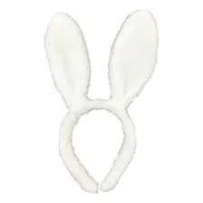 Tiara - Arco - Fantasia Orelhas Do Coelho Da Páscoa Cor Branco Foto mini 1