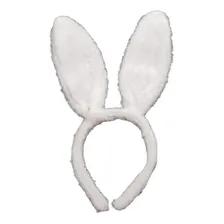 Tiara - Arco - Fantasia Orelhas Do Coelho Da Páscoa Cor Branco Foto mini 2