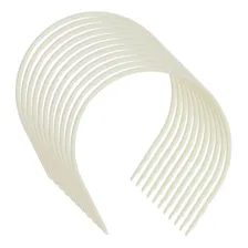 Tiara Arquinho Para Cabelo 10mm Artesanato Liso 50 Unidades Foto mini 2
