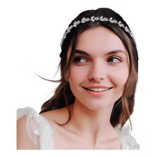 Tiara Arranjo Noiva 15 Anos Pérola Strass D Cristal Prateada Foto mini 1