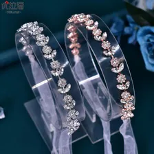 Tiara Arranjo Noiva 15 Anos Pérola Strass D Cristal Prateada Foto mini 2