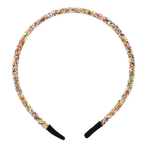 Tiara Com Glitter  C/6 Cores Cor Multi Escuro 47 Foto 1