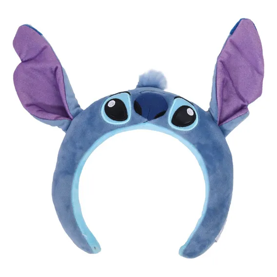 Tiara Com Orelha Stitch Confortável Macia Fofa Arco Cabelo Cor Azul Foto 1