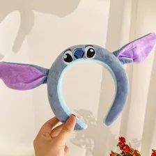 Tiara Com Orelha Stitch Confortável Macia Fofa Arco Cabelo Cor Azul Foto mini  3