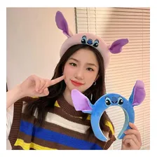 Tiara Com Orelha Stitch Confortável Macia Fofa Arco Cabelo Cor Azul Foto mini  2