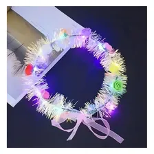 Tiara Coroa Flores Colorida Com Led Festa Folia Carnaval Foto mini 4