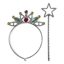 Tiara Coroa Princesa Com Varinha Estrela Foto  mini 1