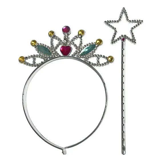 Tiara Coroa Princesa Com Varinha Estrela Foto 1