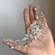 Tiara De Cabelo Arranjo Noiva Madrinha Daminha Debutante Cor Prateado Foto mini 3