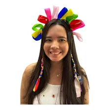 Tiara De Cabelo Fita Festa Junina Colorida Chamativa Mulher Foto mini 2
