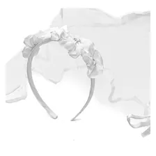 Tiara De Noiva Flores Com Véu - Despedida / Chá De Lingerie Cor Branco Foto mini 1