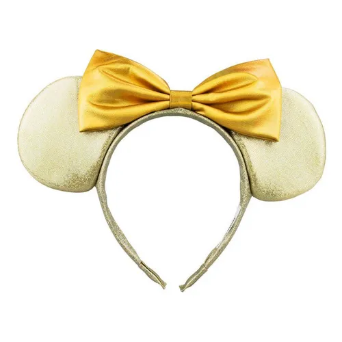 Tiara Dourada Orelhas Laço Minnie 20x25cm Foto 1