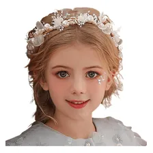 Tiara Head Band Daminha De Honra Infantil Casamento Cor Branco Foto  mini 1