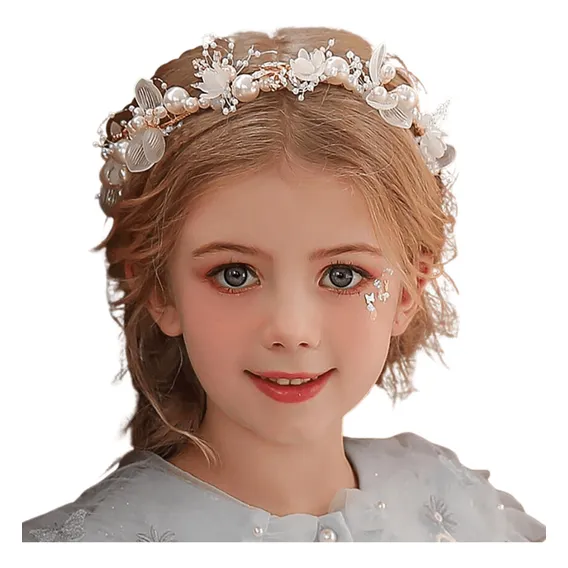 Tiara Head Band Daminha De Honra Infantil Casamento Cor Branco Foto 1
