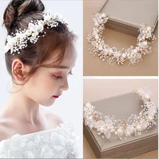 Tiara Head Band Daminha De Honra Infantil Casamento Cor Branco Foto mini 4