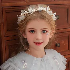 Tiara Head Band Daminha De Honra Infantil Casamento Cor Branco Foto mini  2