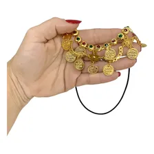 Tiara Headband Colar Cigana Odalisca Medalhas Festa Carnaval Foto mini 4