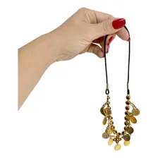 Tiara Headband Colar Cigana Odalisca Medalhas Festa Carnaval Foto mini 4