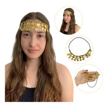 Tiara Headband Colar Cigana Odalisca Medalhas Festa Carnaval Foto mini 1