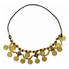 Tiara Headband Colar Cigana Odalisca Medalhas Festa Carnaval Foto mini 2
