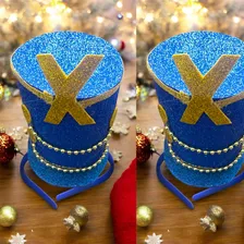 Tiara Mini Chapéu De Paquita - Azul Glamouroso Foto mini 4