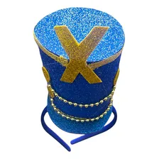 Tiara Mini Chapéu De Paquita - Azul Glamouroso Foto mini  2
