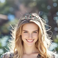 Tiara Morimokey Crown Tiara Quinceanera Princess Fashion Crystal Green Strass Foto mini 2