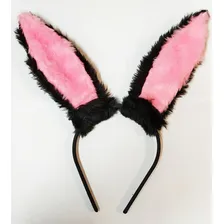 Tiara Orelha De Coelho Da Páscoa Infantil Adulto Preto Rosa Cor Preto/rosa Foto  mini 1