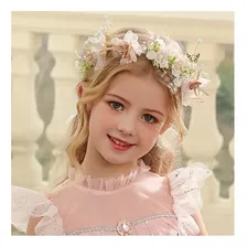 Tiara para menina com touca de noiva Princess Flower Crown Foto mini 4