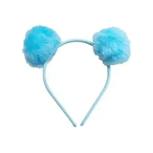Tiara Pom Pom Poliana Arquinho Infantil Cor Azul Foto mini 1