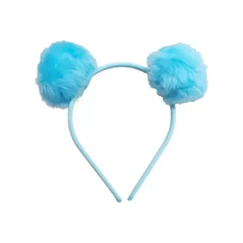 Tiara Pom Pom Poliana Arquinho Infantil Cor Azul Foto 1