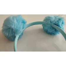 Tiara Pom Pom Poliana Arquinho Infantil Cor Azul Foto mini 2