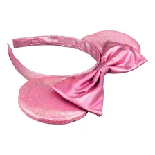Tiara Rosa Orelhas Laço Minnie 20x25cm Foto mini 3