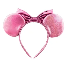 Tiara Rosa Orelhas Laço Minnie 20x25cm Foto mini 2