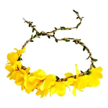 Tiaras Cabelo Guirlanda Hera Flor Headband Coroa Cor Amarelo Foto mini 3