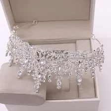 Tiaras Da Moda Coroa Rainha, Tiara De Casamento Cor Prateada Foto mini 4