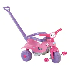 Tico Tico Triciclo Infantil Pets Com Haste Removível Rosa Foto mini 1