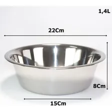 Tigela Comedouro Inox 1,4l Chalesco Foto mini 3